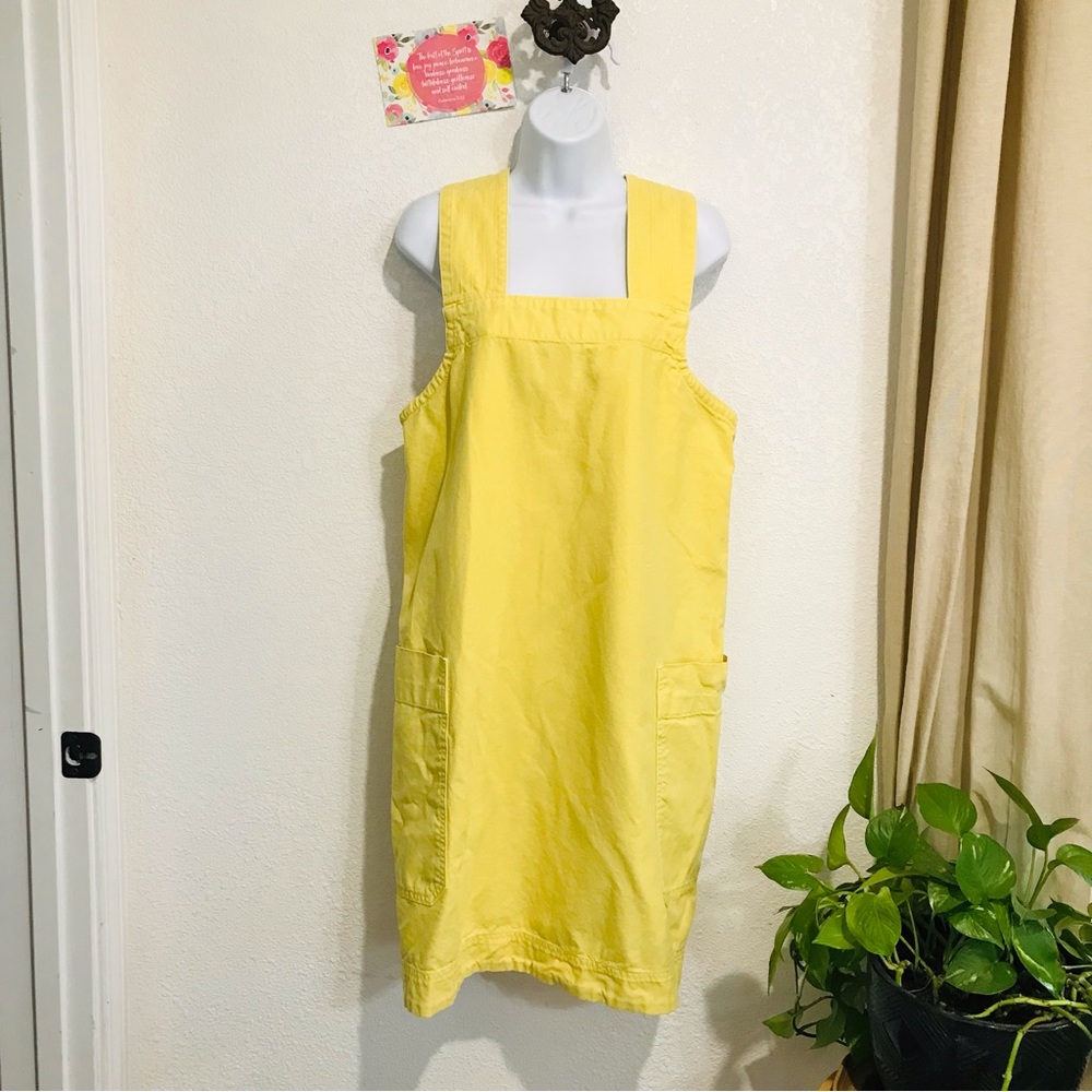 Everlane Cross Back Apron Mini Dress Sz M - Picture 5 of 12
